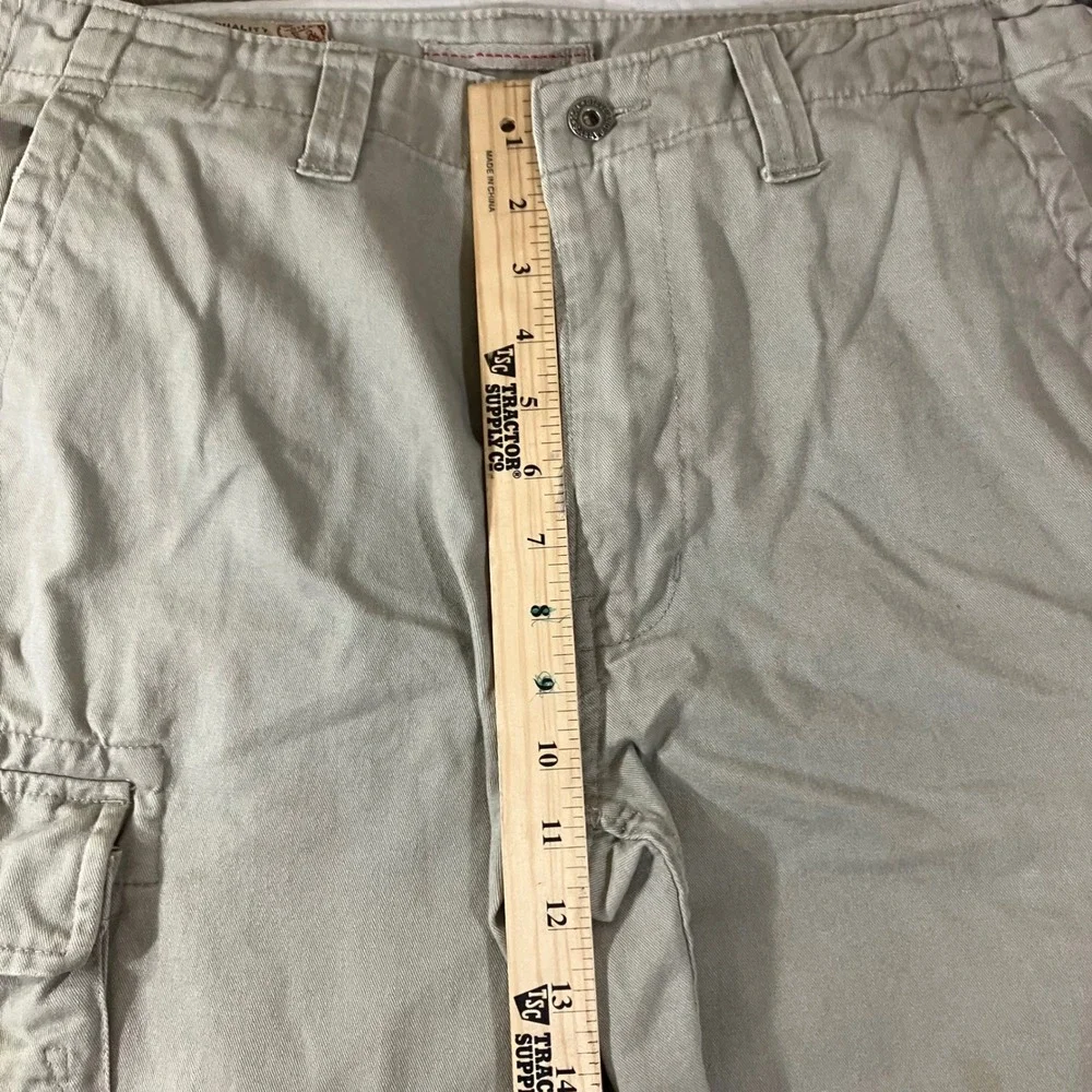 S&B Quality Apparel Outfitters Mens Khaki Tan Cargo Pants Relaxed Fit 34x32